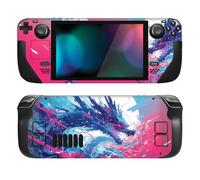 PlayVital Accessoires pour Steam Deck Autocollant Protection,Stickers Skin pour Steam Deck OLED & LCD Console-Dragon Néon