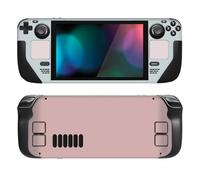 PlayVital Accessoires pour Steam Deck Autocollant Protection,Stickers Skin pour Steam Deck OLED & LCD Console-Gris Brumeux & Rose #1
