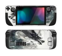 PlayVital Accessoires pour Steam Deck Autocollant Protection,Stickers Skin pour Steam Deck OLED & LCD Console-Dragon Esprit Encre