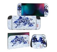 PlayVital Autocollant pour Nintendo Switch 2 Manette & Console & Joycon & Dock,Sticker Skin Decal pour Switch 2 Accessoires Protection - Qinghua Porcelaine Style