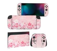 PlayVital Autocollant pour Nintendo Switch 2 Manette & Console & Joycon & Dock,Sticker Skin Decal pour Switch 2 Accessoires Protection - Pétales Cerisier