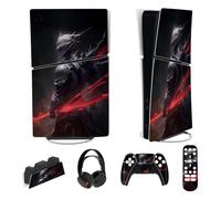 playvital Autocollant pour ps5 Slim Console,Chevalier des Abysses | Sticker Skin pour ps5 Manette & Télécommande & Casque & Station de Charge,Digital Edition