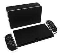 PlayVital Autocollant pour Switch OLED Protection,Sticker Skin pour Nintendo Switch OLED Manette & Console & Joycon & Dock-Noir
