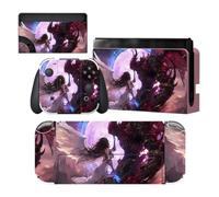 PlayVital Autocollant pour Switch OLED Protection,Sticker Skin pour Nintendo Switch OLED Manette & Console & Joycon & Dock-Grâce de l'Ange