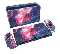 playvital Autocollant pour Switch OLED Protection,Sticker Skin pour Nintendo Switch OLED Manette & Console & Joycon & Dock-Espace Galaxy