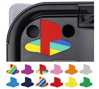 PlayVital Autocollant Protection pour ps5 Console Logo,Sticker Skin pour ps5 Accessoire-9 Couleurs & 3 Styles Rétro Classique,12 PCS