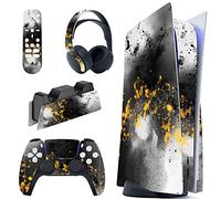 PlayVital Autocollant Protection pour ps5 Manette,Sticker Skin pour ps5 Habillages Console Standard & Télécommande & Station de Charge & Casque-Le Royaume Secret