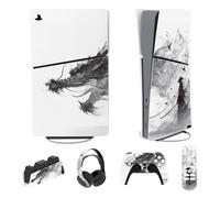 playvital Autocollant Protection pour ps5 Slim Console Accessoires,Sticker Skin pour ps5 Manette & Télécommande & Casque & Station de Charge,Digital Edition-Dragon Mistborn