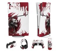 playvital Autocollant Protection pour ps5 Slim Console Accessoires,Sticker Skin pour ps5 Manette & Télécommande & Casque & Station de Charge,Digital Edition-Zombie de Sang