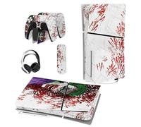 playvital Autocollant Protection pour ps5 Slim Standard Console, Sticker Skin pour ps5 Manette & Télécommande & Casque & Station de Charge,Disc Edition-Clown Hahaha