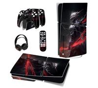 playvital Autocollant Protection pour ps5 Slim Standard Console, Sticker Skin pour ps5 Manette & Télécommande & Casque & Station de Charge,Disc Edition-Chevalier des Abysses
