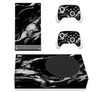 PlayVital Autocollant Protection pour Xbox Series S Sticker Manette Skin pour Xbox Series S Accessoires Console-Marbre Aquarelle Noir