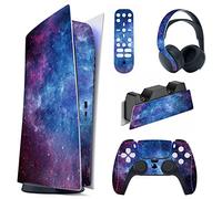 PlayVital Autocollants Skin pour ps5 Manette Sticker Vinyle pour ps5 Digital Console & Station de Charge & Casque & Télécommande Média-Ciel Magique