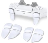 PlayVital Bouton Manette pour ps5 Gâchette Protection pour PS Portal,Trigger Stop pour ps5 Edge Controller Accessoires Extension,2 Pairs-Blanc