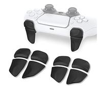 PlayVital Bouton Manette pour ps5 Gâchette Protection pour PS Portal,Trigger Stop pour ps5 Edge Controller Accessoires Extension，2 Pairs-Noir