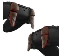PlayVital Bouton Protection pour ps5 Manette,Gâchette pour ps5 Edge Controller Extension,Trigger Stop pour PS Portal Accessoires Rallonge Dune，2 Pairs-Grain de Bois