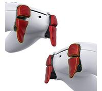 PlayVital Bouton Protection pour ps5 Manette,Gâchette pour ps5 Edge Controller Extension,Trigger Stop pour PS Portal Accessoires Rallonge Dune，2 Pairs-Rouge Écarlate