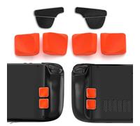playvital Boutons Accessoire pour Steam Deck OLED Back Button Silicone avec Autocollant pour Steam Deck Gâchette (Compatible avec Modèle LCD/OLED)-Orange