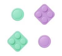 playvital Capuchon Joystick avec Cover Bouton pour Nintendo Switch 2 Joycon | Stick Analogique&Button Caps pour Switch 2 Accessoires Thumbstick Grips Protection Prises de Pouce-Violet Tendre&Vert Menthe
