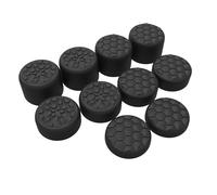 PlayVital Capuchon Joystick pour Nintendo Switch 2 Accessoires,Cover Joycon Stick Analogique pour Switch 2 Manette,Silicone Joystick Thumb Grips Caps Quantum Pro Prises de Pouce-Noir, 10PCS