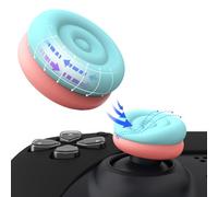 playvital Capuchon Joystick pour ps5/ps4-Bleu Aquatique & Rose Corail | Protection Joystick pour Xbox Series X/S,Thumbs Cushion Caps pour Xbox One/Elite Series 2,Cover Stick pour Switch Pro
