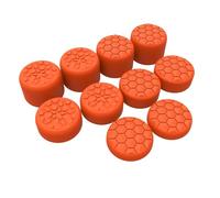 playvital Capuchon Joystick pour Steam Deck OLED/LCD,Cover Stick Analogique pour PS Portal Thumb Grip Caps-Orange,10 PCS