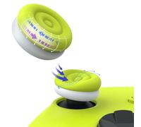 PlayVital Capuchon Manette pour ps5/ps4,Protection Joystick pour Xbox Series X/S,Thumbs Cushion Caps pour Xbox One/Elite Series 2,Cover Stick pour Nintendo Switch Pro-Vert Vif & Blanc Robot