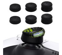 PlayVital Capuchon pour ps5 Manette Protection Stick Analog pour ps5 Edge,Thumbstick Cover pour ps4,Turbine Joystick Grips Caps pour Xbox Core/Xbox One/Elite Series 2/Switch Pro-Noir,3 Paires