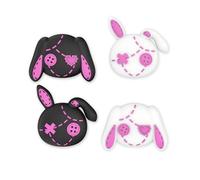 playvital Capuchons pour ps5 Manette Cover Joystick pour ps4,pour Xbox Series X S,Thumb Grip Caps pour Xbox One,Protection de Stick Analogique pour Switch Pro Controller,Lapin Punky Mignon
