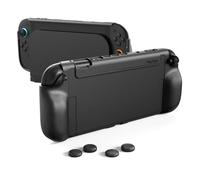 playvital Coque Dockable TPU pour Nintendo Switch 2 Console-Noir | avec Capuchon Joysitck,Housse Étuis de Pretection pour Switch 2 Joycon Accessoires Pure Cover