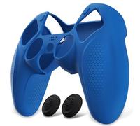 playvital Coque Manette pour ps5 Housse Protection,Bleu | avec 2 Capuchon Joystick pour ps5 Controller Cover Skin Cache Silicone,Édition Ninja