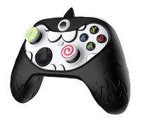 playvital Coque Manette pour Xbox Series X S Accessoires,Housse Protection Silicone pour Xbox Core Controller,Cover Skin avec Capuchon Joystick & Autocollant-Noir,Design MonoEye Monster