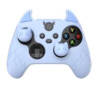 PlayVital Coque Manette pour Xbox Series X S avec Capuchon Joystick Housse Protection pour Xbox Core Controller Cover Silicone Grip Antidérapante Skin-Bleu,Édition Démon