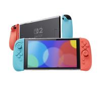 PlayVital Coque pour Nintendo Switch 2 avec Joycon Cover & Capuchon Joysitck & Support pour Switch 2,Housse Étuis Console Rigide Ranger Accessoires Protection-Blanc Transparent