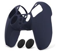 PlayVital Coque pour ps5 Manette Housse Protection,Pure Série-Bleu | avec Capuchon pour ps5 Grips Joystick Cover Skin Silicone