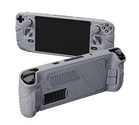 playvital Coque pour Steam Deck OLED & LCD avec Boutons Arrière & Capuchons Joystick & Autocollants,Housse Étui Silicone pour Steam Deck Accessoire Protection Antichoc Antidérapante-Gris Mécha