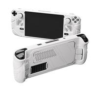 playvital Coque pour Steam Deck OLED & LCD-Blanc Mécha | avec Boutons Arrière & Capuchons Joystick & Autocollants,Housse Étui Silicone pour Steam Deck Accessoire Protection Antichoc
