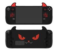 playvital Coque pour Steam Deck OLED/Steam Deck Cover-Noir,Cute Demon | avec Caouchon Joystick & Boutons & Trackpads Stickers,Antichoc Antidérapant Anti-Collision Grip Case Silicone
