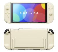 PlayVital Coque pour Switch 2 Accessoire Protection pour Nintendo Switch 2 Housse Grip pour Joycon avec Capuchon Joystick/Autocollant/Couvre-Boutons,Coque Rigide Dockable-Jaune Antique