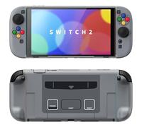 playvital Coque pour Switch 2 Console avec Support & Capuchon Joystick,Étui de Protection Rigide pour Nintendo Switch 2 Manette Grip Cover Dockable-SFC Snes Classique EU Style