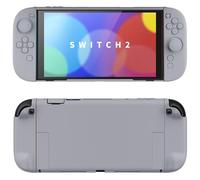playvital Coque pour Switch 2 Console avec Support & Capuchon Joystick,Étui de Protection Rigide pour Nintendo Switch 2 Manette Grip Cover Dockable-Gris