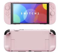 playvital Coque pour Switch 2 Console avec Support & Capuchon Joystick,Étui de Protection Rigide pour Nintendo Switch 2 Manette Grip Cover Dockable-Rose