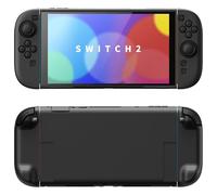 PlayVital Coque pour Switch 2 Console avec Support & Capuchon Joystick,Étui de Protection Rigide pour Nintendo Switch 2 Manette Grip Cover Dockable-Noir