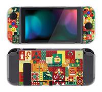 PlayVital Coque pour Switch avec Grip Manette pour Nintendo Switch & Capuchons de Bouton,Étui Housse de Protection TPU pour Joycon Cover-Boîte Cadeau de Noël