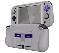 playvital Coque pour Switch Lite Cover Joycon,Accessoire Protection pour Nintendo Switch Lite avec Capuchon Joystick & Protecteur d'Écran Verre Trempé & ZealProtect Boutons-Snes Classique