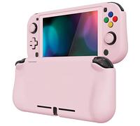 PlayVital Coque pour Switch Lite Cover Joycon,Accessoire Protection pour Nintendo Switch Lite avec Capuchon Joystick & Protecteur d'Écran Verre Trempé & ZealProtect Boutons-Rose Cerisier