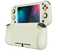 playvital Coque pour Switch Lite Cover Joycon,Accessoire Protection pour Nintendo Switch Lite avec Capuchon Joystick & Protecteur d'Écran Verre Trempé & ZealProtect Boutons-Jaune Antique