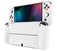 PlayVital Coque pour Switch OLED-Blanc | Housse Protection pour Nintendo Switch OLED avec Capuchon Joystick Étui Cover Joycon et Boutons ZealProtect