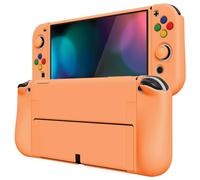 playvital Coque pour Switch OLED,Housse Protection pour Nintendo Switch OLED avec Capuchon Joystick Étui Cover Joycon et Boutons ZealProtect-Jaune Abricot