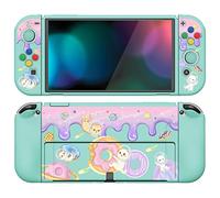 PlayVital Coque pour Switch OLED,Housse Protection pour Nintendo Switch OLED avec Capuchon Joystick Étui Cover Joycon et Boutons ZealProtect-Donut Odyssée